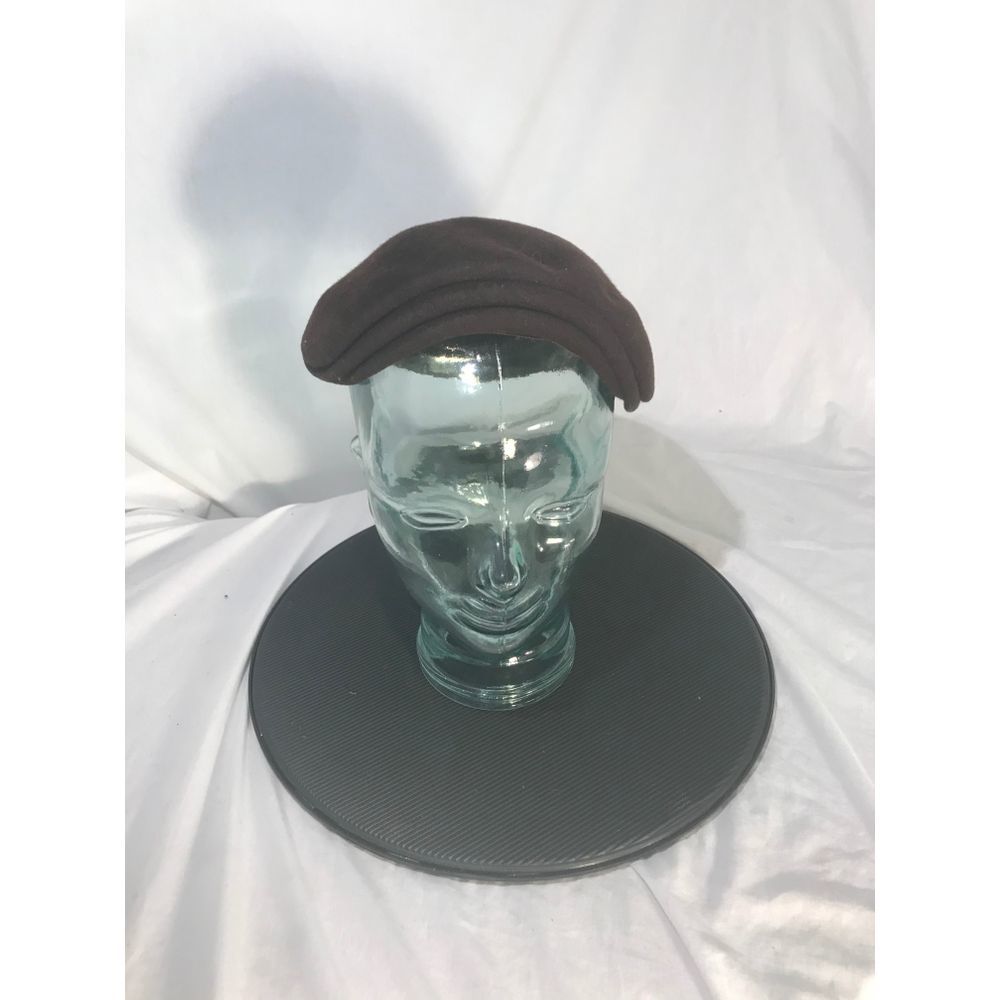 Vintage 1940s Ladies Beret Hat Brown  100% Wool